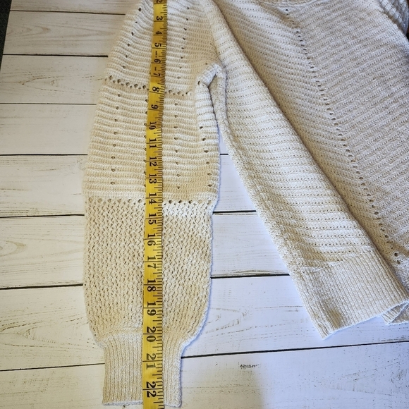 Knox Rose Pointelle Pullover Sweater, 75% Cotton, Natural Cream, Size X-Small - Picture 8 of 8